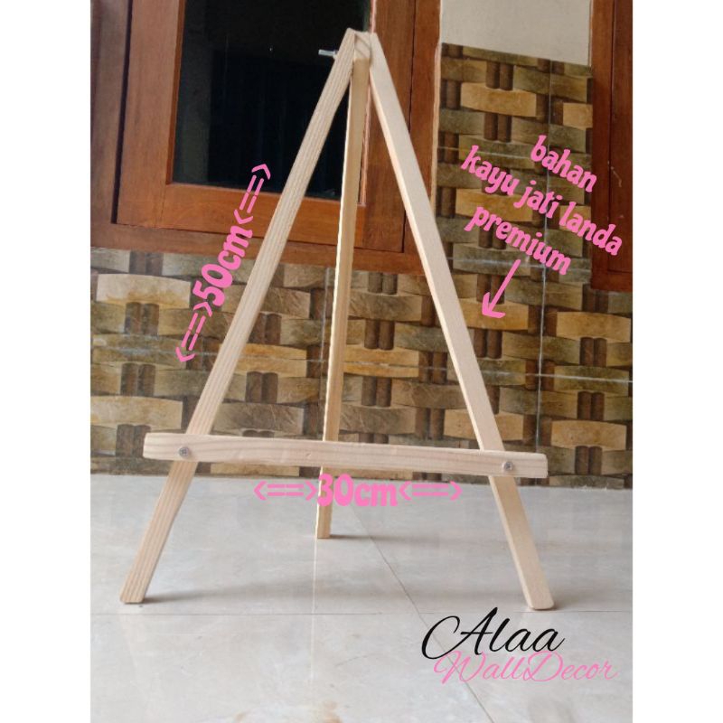 

Mini Easel Stand Tripod Kayu Holder Mini Wooden Easel Sandaran Hp Stand Lukis Ukuran 50x30