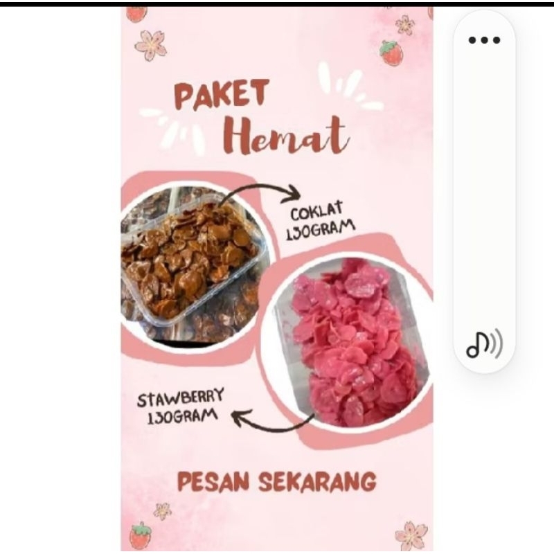 

2 paket hemat stawberry & coklat 130gram