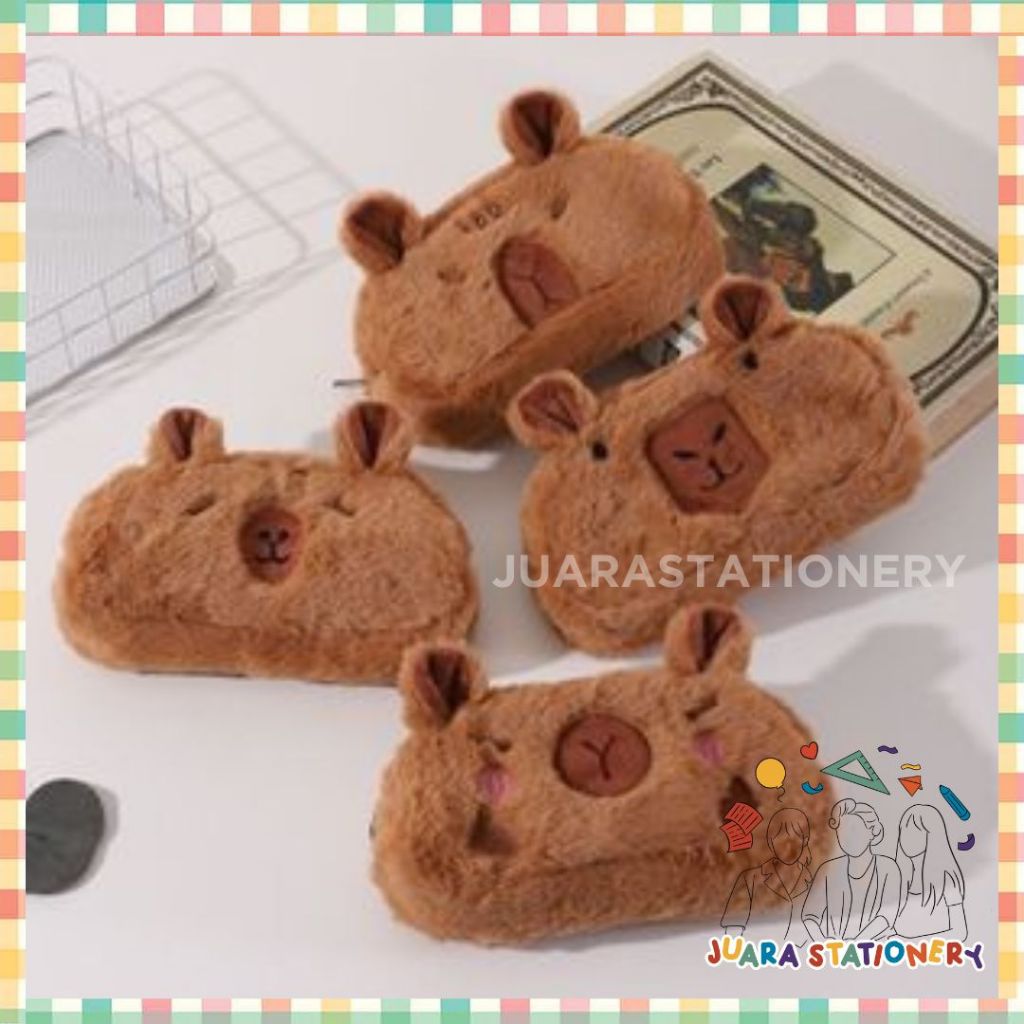 

(584) Tempat Pensil Capybara Bulu Halus / Pencil Case / Tepak Pensil