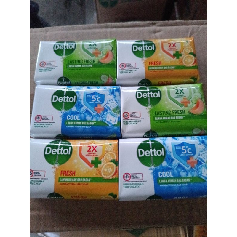 1 dus sabun dettol 60 gram 144 pcs