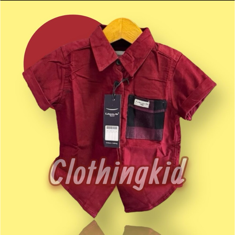 BEST SELLER KEMEJA ANAK LAKI-LAKI 6 BULAN-12 TAHUN POLOS MIX KOTAK-KOTAK COUDORAY LENGAN PENDEK PREM