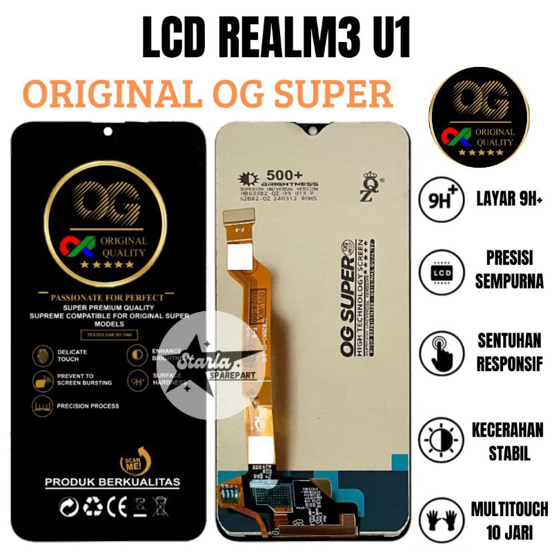 LCD TOUCHSCREEN REALME U1 Original OG SUPER GRATIS LEM+OBENG