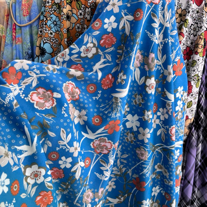 kain katun silky motif premium - kain silky motif bunga - kain motif kembang - kain silky motif prem