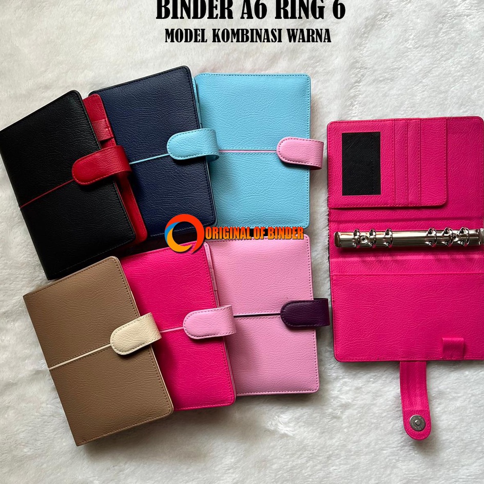 

hmLaris Binder A6 ring 6 Kombinasi Warna Bahan Kulit Jeruk Sintetis F38