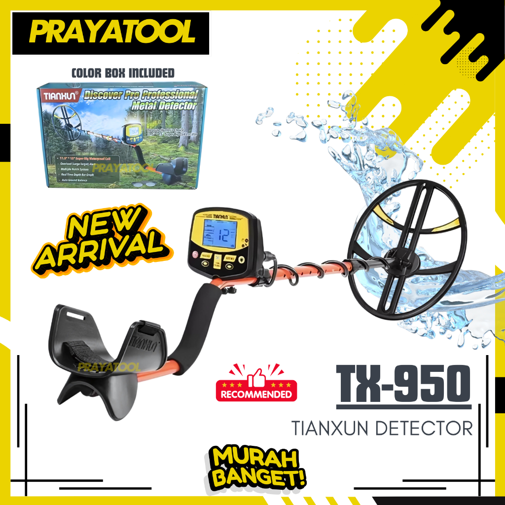 TIANXUN TX950 Metal Detektor TX950 Logam Emas Gold Silver Besi Alumunium Pendeteksi Logam Dan Emas M