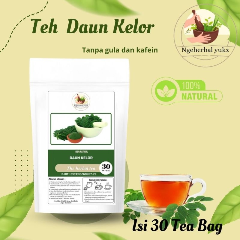 

Teh Daun Kelor isi 30 tea bags | Minuman Teh Herbal | Ngeherbal Yukz