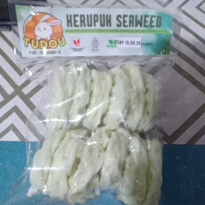 

Tudou Kerupuk Seaweed Vegetarian Krupuk Keriting Rumput Laut Vegan