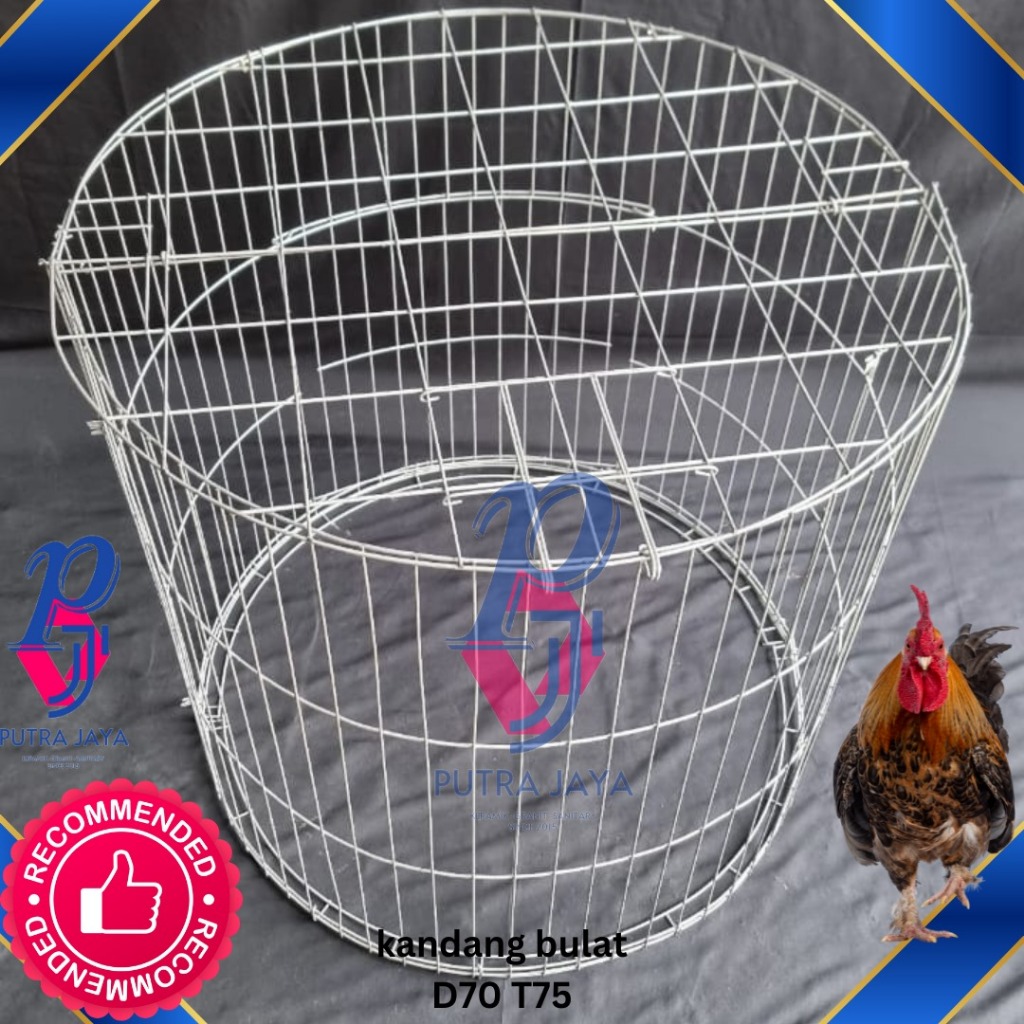 Kandang Ayam / Kurungan Ayam Bahan Galvanis Bentuk BULAT / BUNDAR