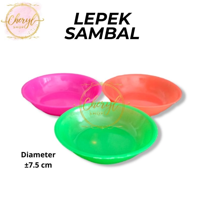 (12 PCS) LEPEK SAMBAL /  PIRING KECIL PLASTIK / LEPEK SAMBAL PLASTIK / PLASTIK MURAH