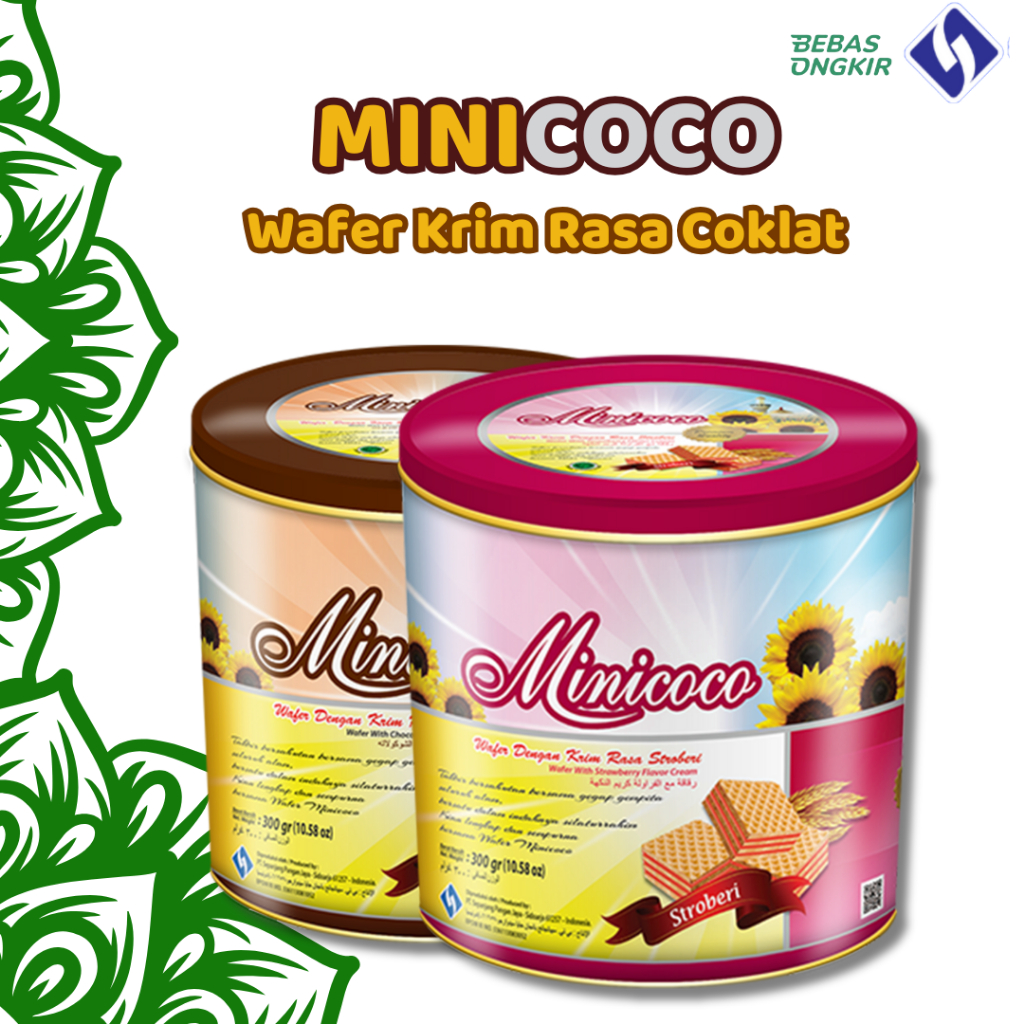 

MINICOCO WAFER KALENG KRIM STROBERI & COKLAT Biskuit Lebaran Parcel Lebaran