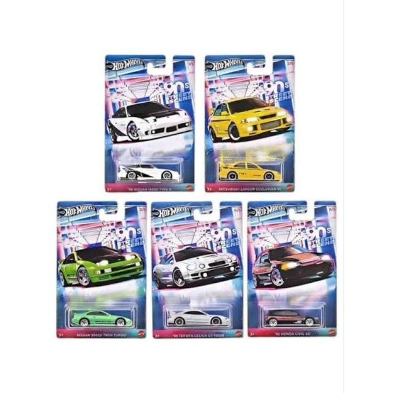 Hot Wheels 90s Street Scene Lancer Evolution & Civic EG serta Lainnya