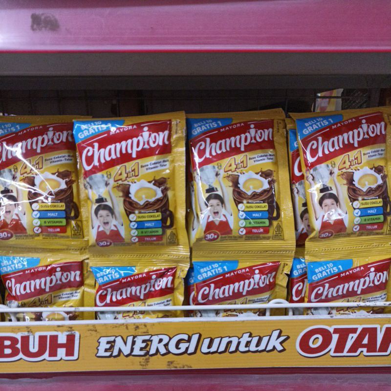 

champion / susu coklat / energen / mayora