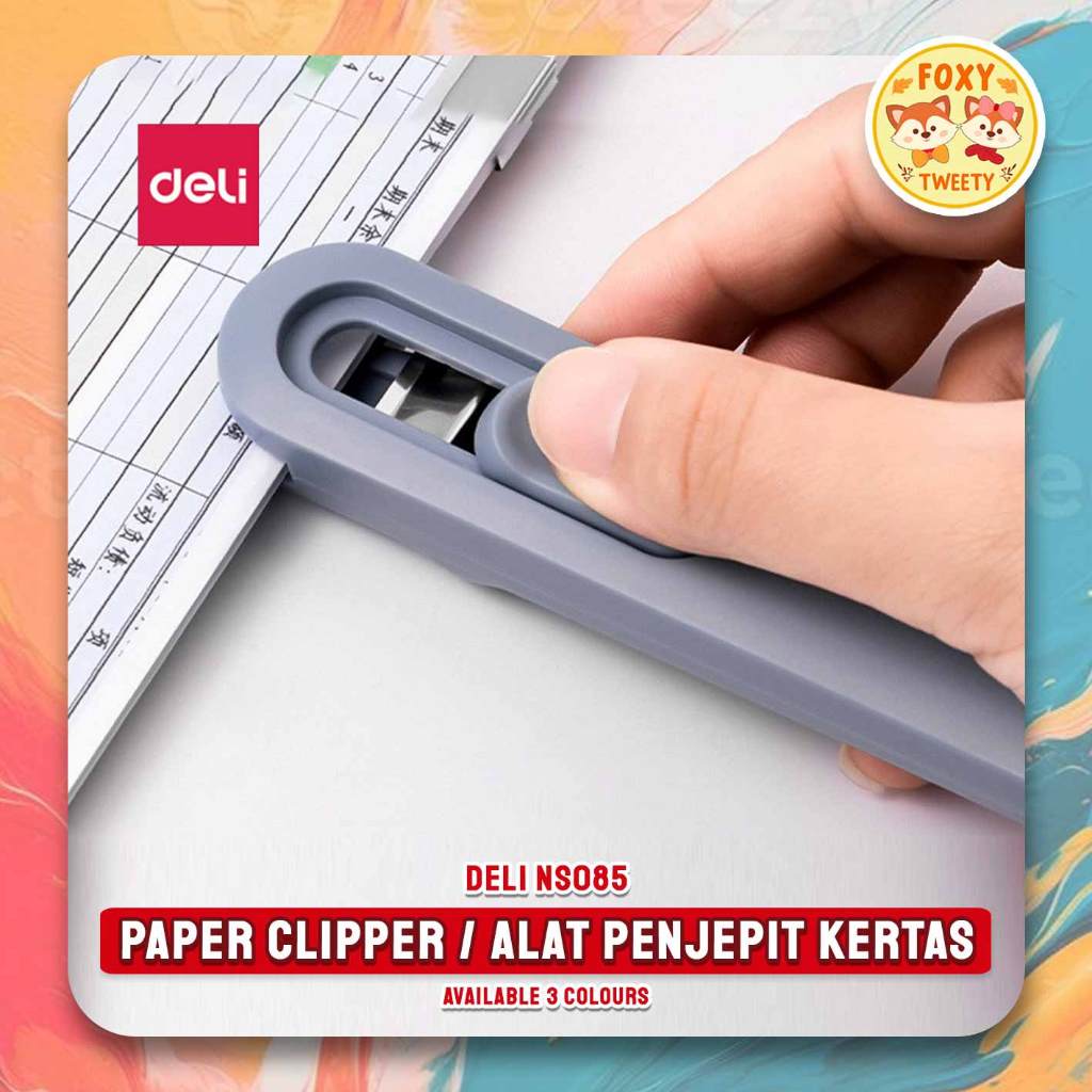 

Penjepit Kertas Otomatis / Paper Clipper / Fastener NUSIGN NS085 DELI Binder Clip