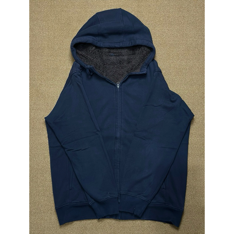 Hoodie Uniqlo Zipper Serpa Pullover untuk Pria dan Wanita Unisex | Streetwear Fashion | Sweater Navy