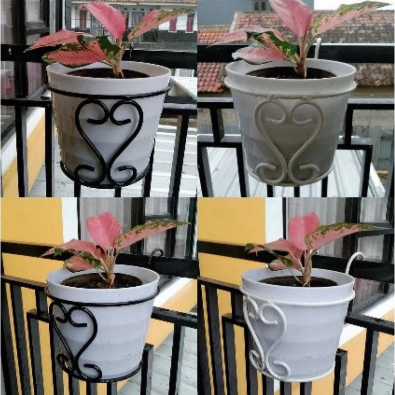 GAPOT / GANTUNGAN POT PAGAR / STANDING POT BESI / DUDUKAN POT PAGAR