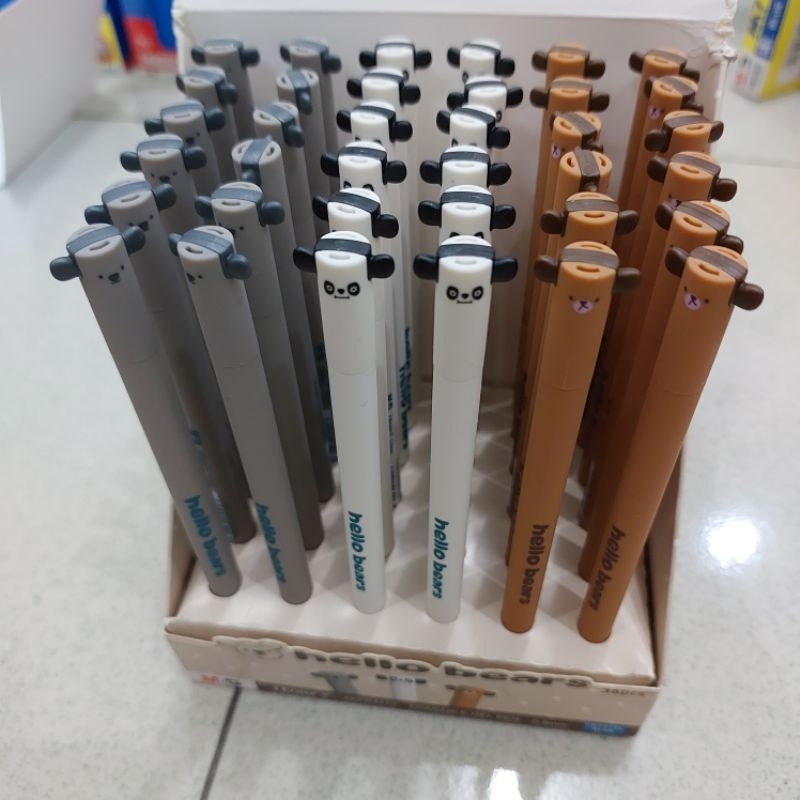 

Erasable Gel Pen 0.5mm Cute Animals Patterns Crystal Blue Comfortable Rubber Coated Barel Ball Pen With Eraser