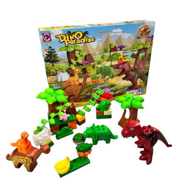 Mainan Building Blocks Dino Paradise 40 Pcs