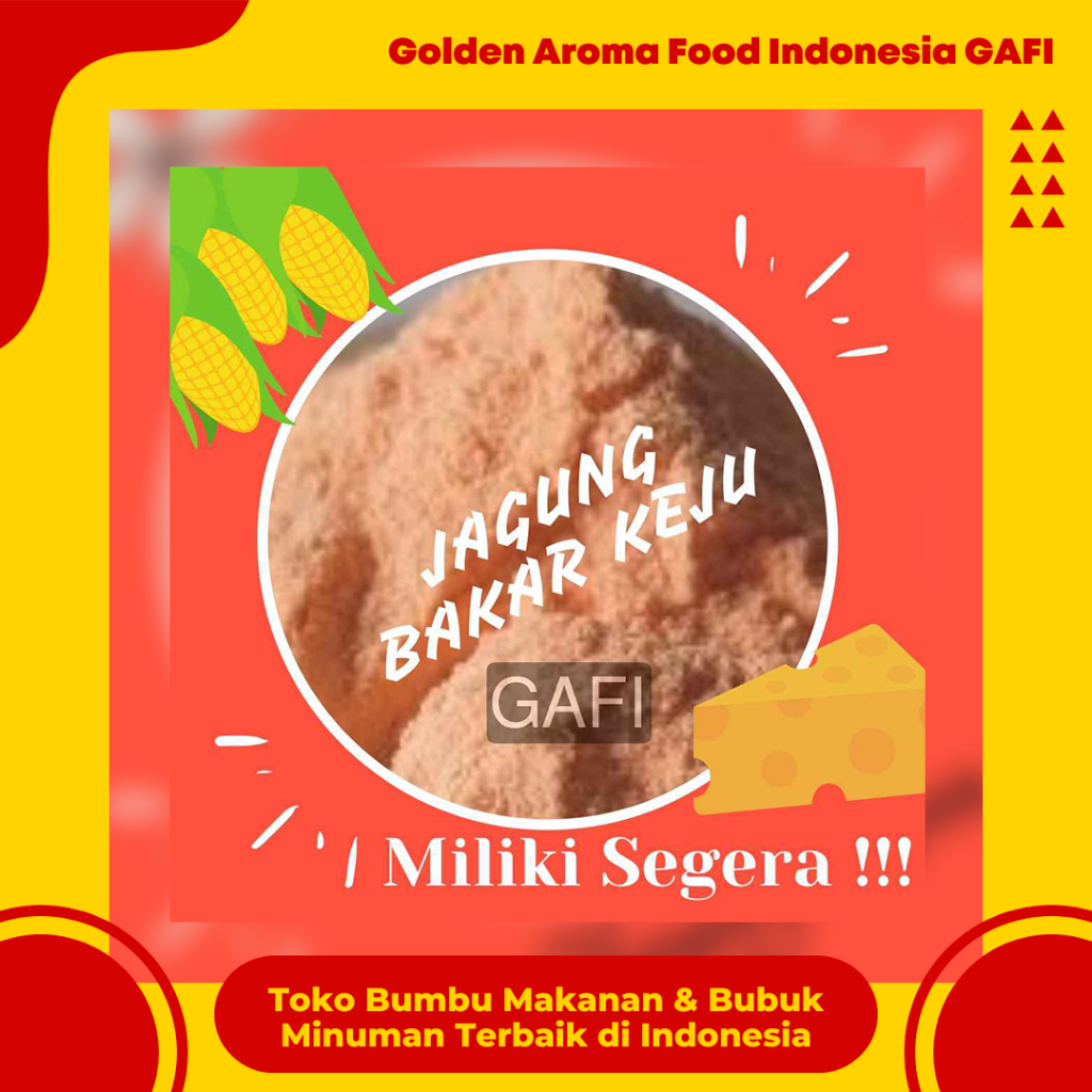 

GAFI Food Bumbu Tabur Rasa Jagung Bakar Keju 1 kg Enak Murah Lezat Gurih, Grilled Corn Cheese Flavor Seasoning Powder 1kg