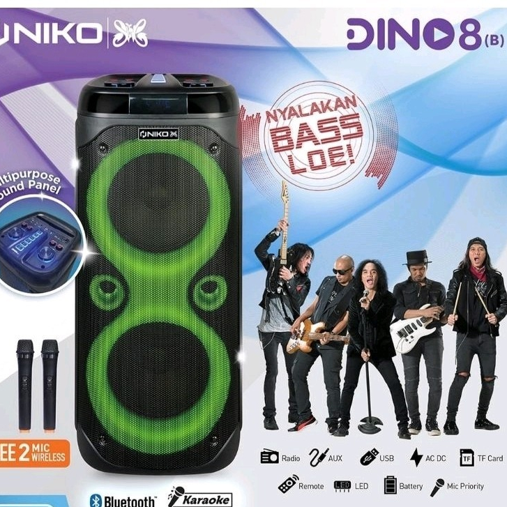 SPEAKER NIKO DINO 8B | SPEAKER AKTIF | SPEAKER BLUETOOTH | SPEAKER TERLARIS