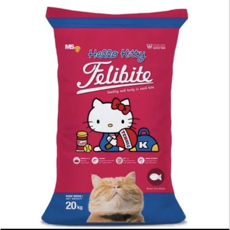 Ekspedisi MAKANAN KUCING FELIBITE TUNA IKAN 20KG / MAKANAN KUCING KERING  20KG