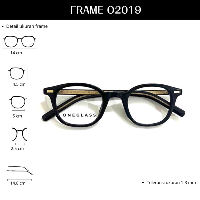 Oneglass- Frame Kacamata O2019 Unisex