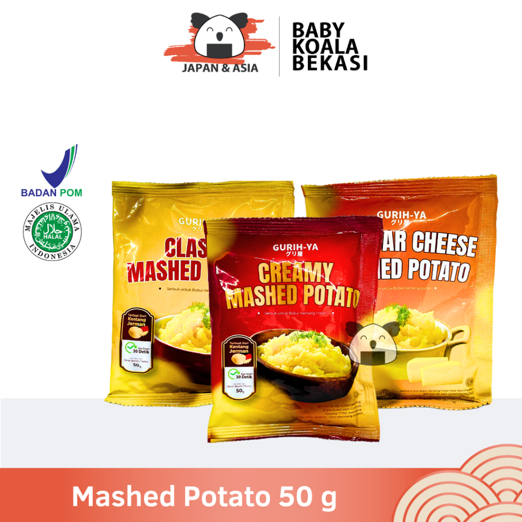 

GURIH-YA Mashed Potato Creamy Cheese 50 g Halal | Tepung Kentang Instan - Bekasi