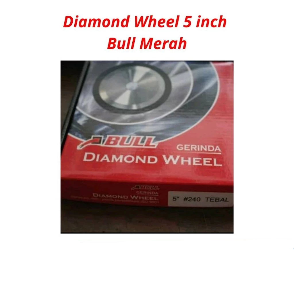 BULL Diamond Wheel 5 inch Bull Merah Diamond Asah 5 Inch Merah Tebal BULL