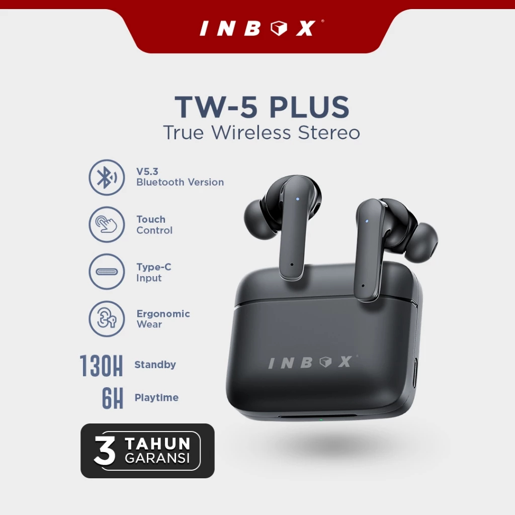 Inbox TW-5 Plus TWS Gaming Wireless Earphone Headset Bluetooth Earbuds