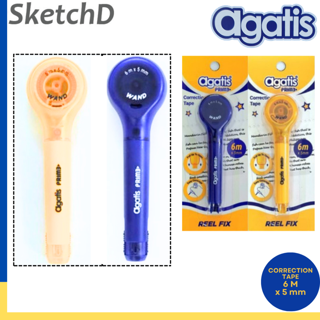 

Pita Koreksi Tip X kertas Wand Agatis Prime Correction tape 6 M x 5 mm