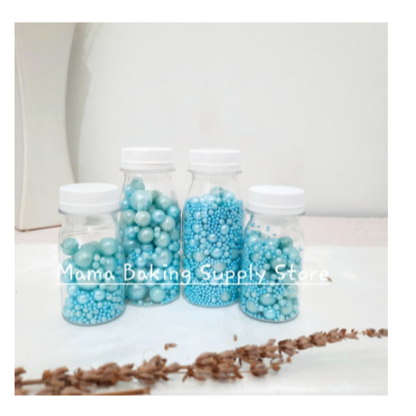 

Edible Sprinkle MIX PEARL BLUE Mutiara Biru Topping Decor -+50 g