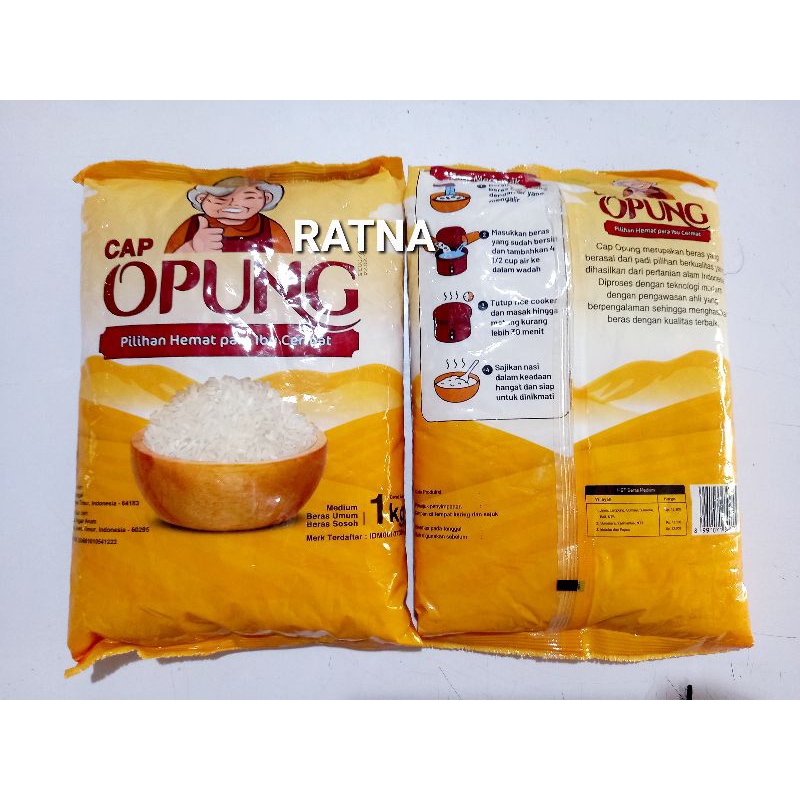 

BERAS PREMIUM Cap OPUNG 1 Kg (Kemasan Hemat Paling Laris)