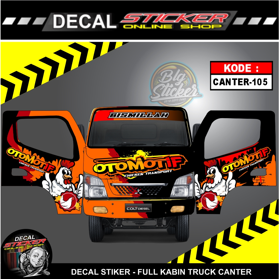 DECAL TRUK FULL KABIN MITSUBISHI CANTER STICKER VARIASI TRUCK