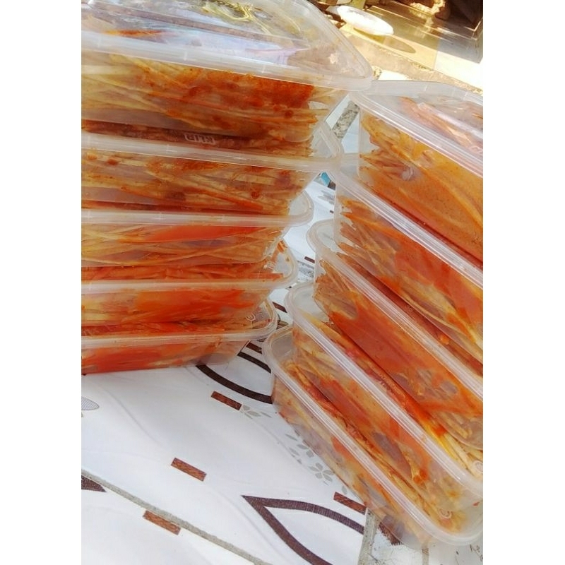 

(GROSIR 8 box) Mie lidi 150 gram mie lidi gepeng cemilan bumbu basah 150gram