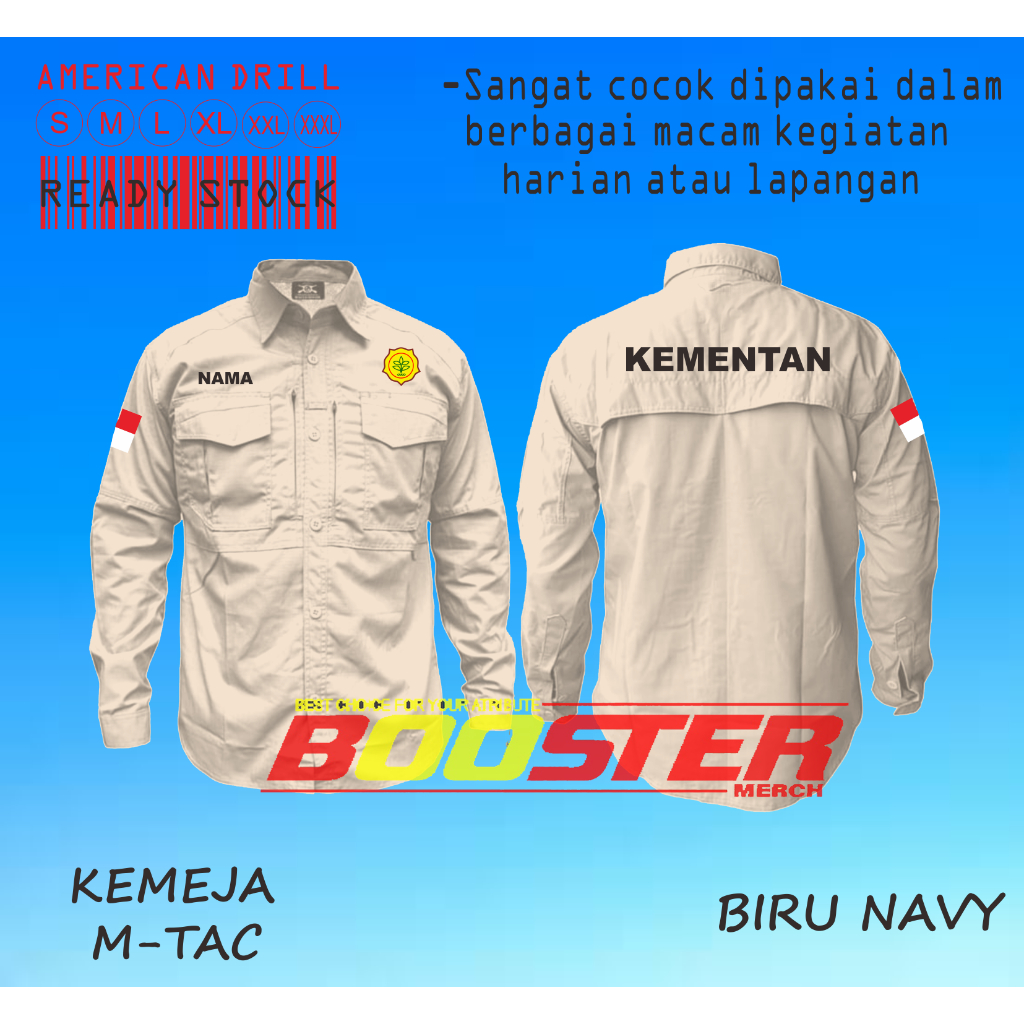Kemja Custom Bordir  Kemeja Kementerian Pertanian Kemeja Lapangan Lengan Panjang M tac Tac tical Bah