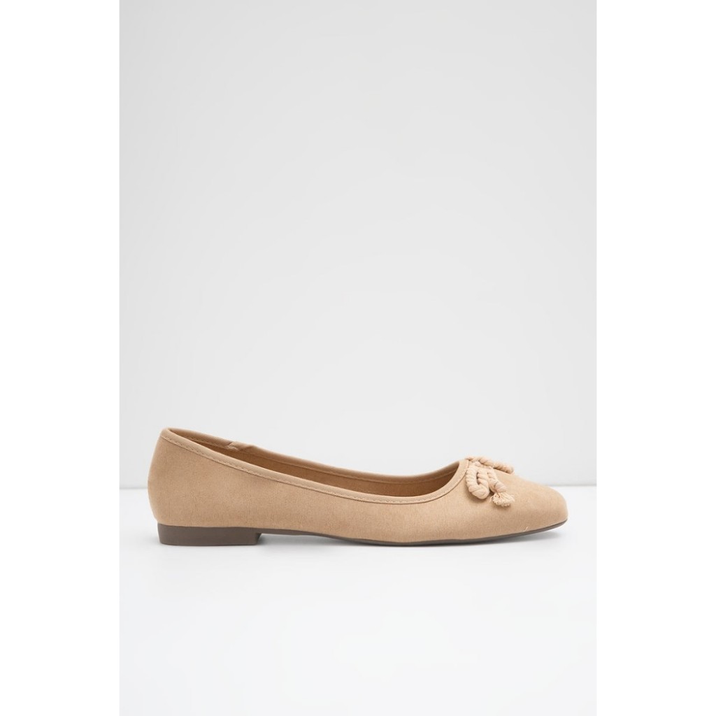Berrybenka - Sepatu Flatshoes Comfy Wanita Sofia Madanya Braided Flat - Khaki, 36