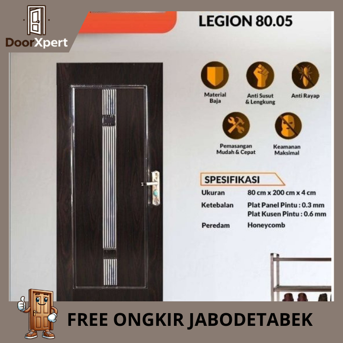 Pintu Rumah | Pintu Kamar Baja Fortress LEGION 80.05 - 80x200