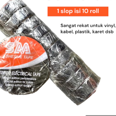 

(1SLOP=10PCS) Isolasi Listrik Hitam Kecil