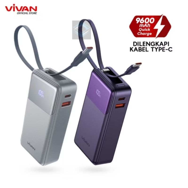 VIVAN Powerbank SUPER FAST CHARGING - SUPER MINI 30W VPB-C10 / VPB-W11 9600 MAH / 10000 mAh  Power b