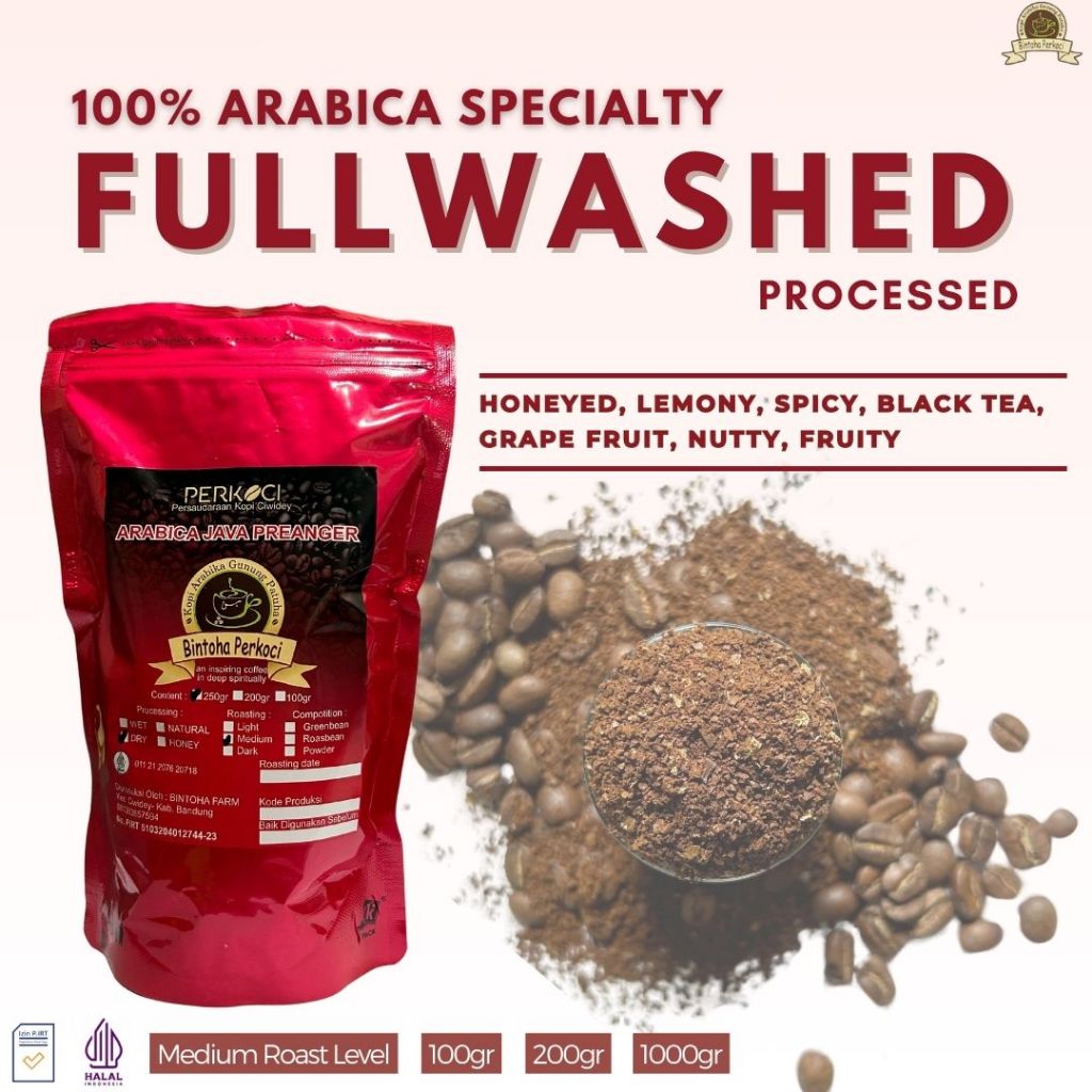 

Kopi Arabica Specialty Fullwashed Processed - Bintoha Perkoci Origin Gunung Patuha Bandung