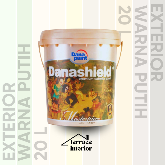 Cat Tembok Exterior Danapaint Danashield Warna Putih 20 L