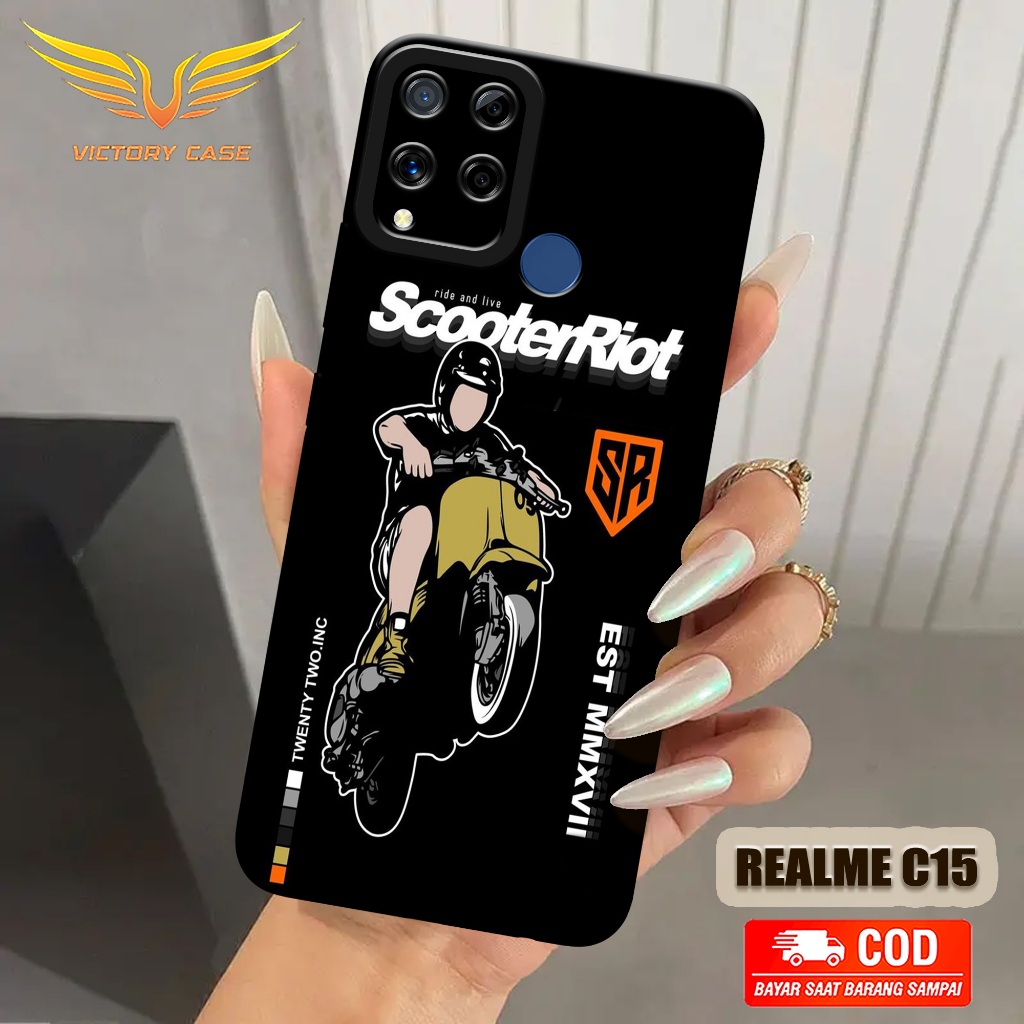 New! Vespa Case - Softcase Realme C15 Terbaru - Case Hp Realme C15 - Casing Realme C15 - Case Lentur