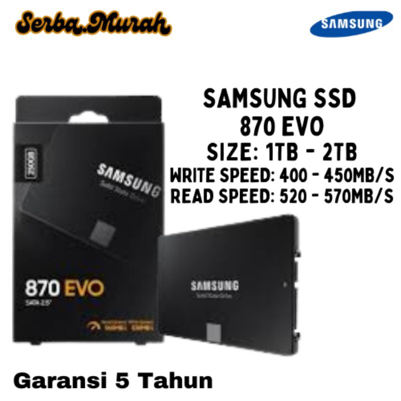 SSD SAMSUNG EVO 870 1TB | 2TB