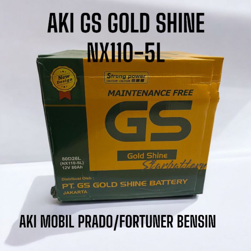 Aki Mobil NX110-5L  GOLDSHINE AKI KERING AKI MOBIL FORTUNER BENSIN /PRADO