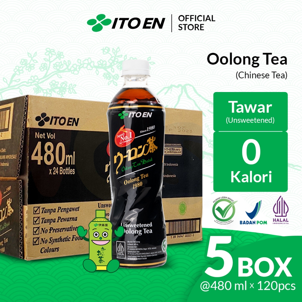 

ITO EN Oolong Tea No Sugar 480ml isi 120 pcs - 5 Box / 5 Ctn / 5 Carton / 5 Karton / 5 Dus