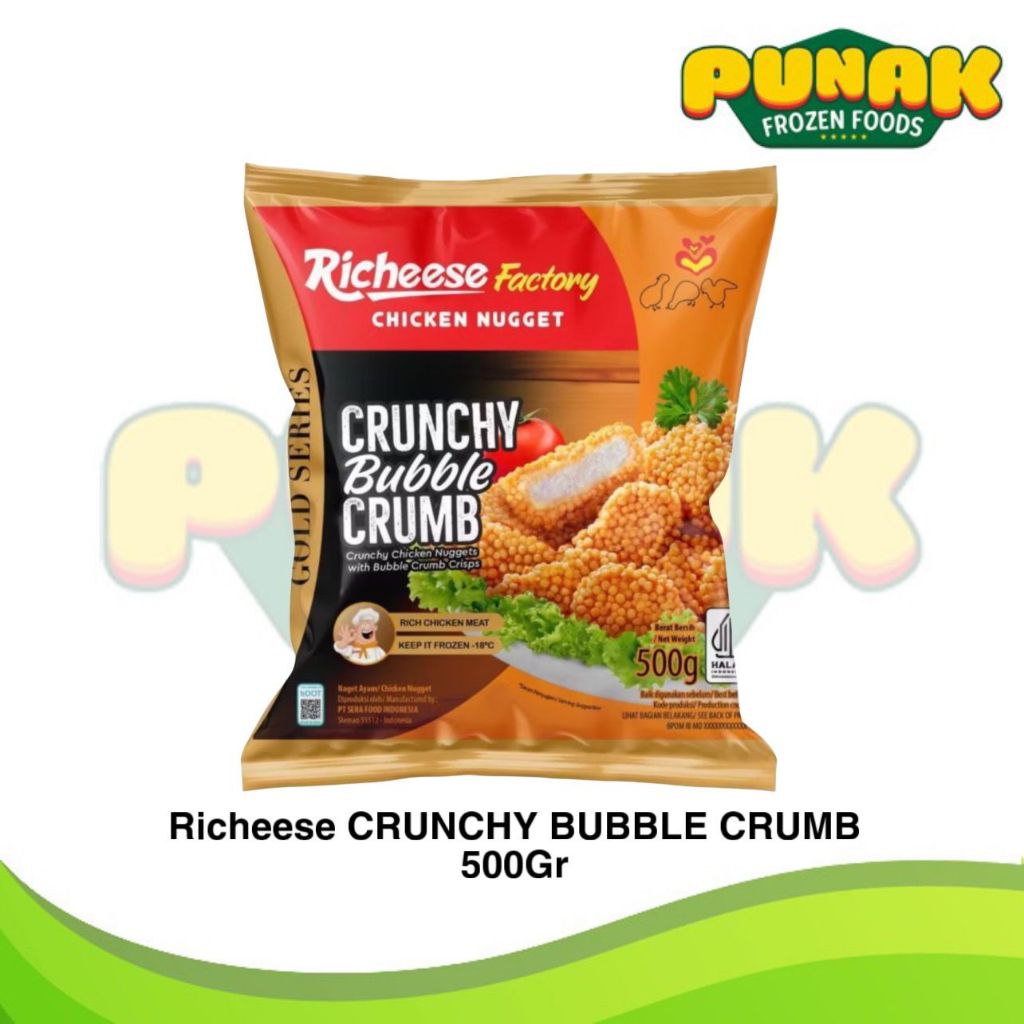 

RICHEESE NUGGET CRUNCHY BUBBLE CRUMB NAGET AYAM [500g]