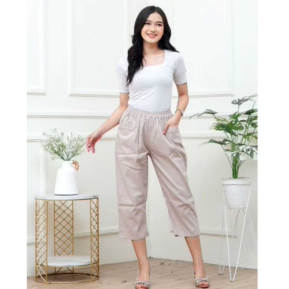 Celana Korea Katun Uniqllo Pants Bahan Cotton Twill Stretch Premium / Celana Bigsize Katun Twill