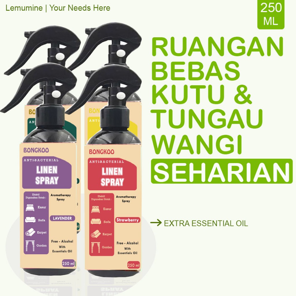 Linen Spray Anti Bacterial Pembasmi Tungau Kasur Obat Kutu Kasur Anti Kutu Kasur Fabric Spray Anti