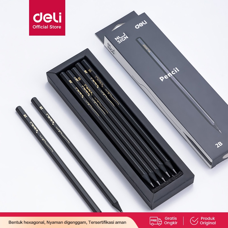 

Nusign 2B Pencil / Pensil 2B Design Elegan Nyaman Di Genggam 10 Pcs NS722-2B