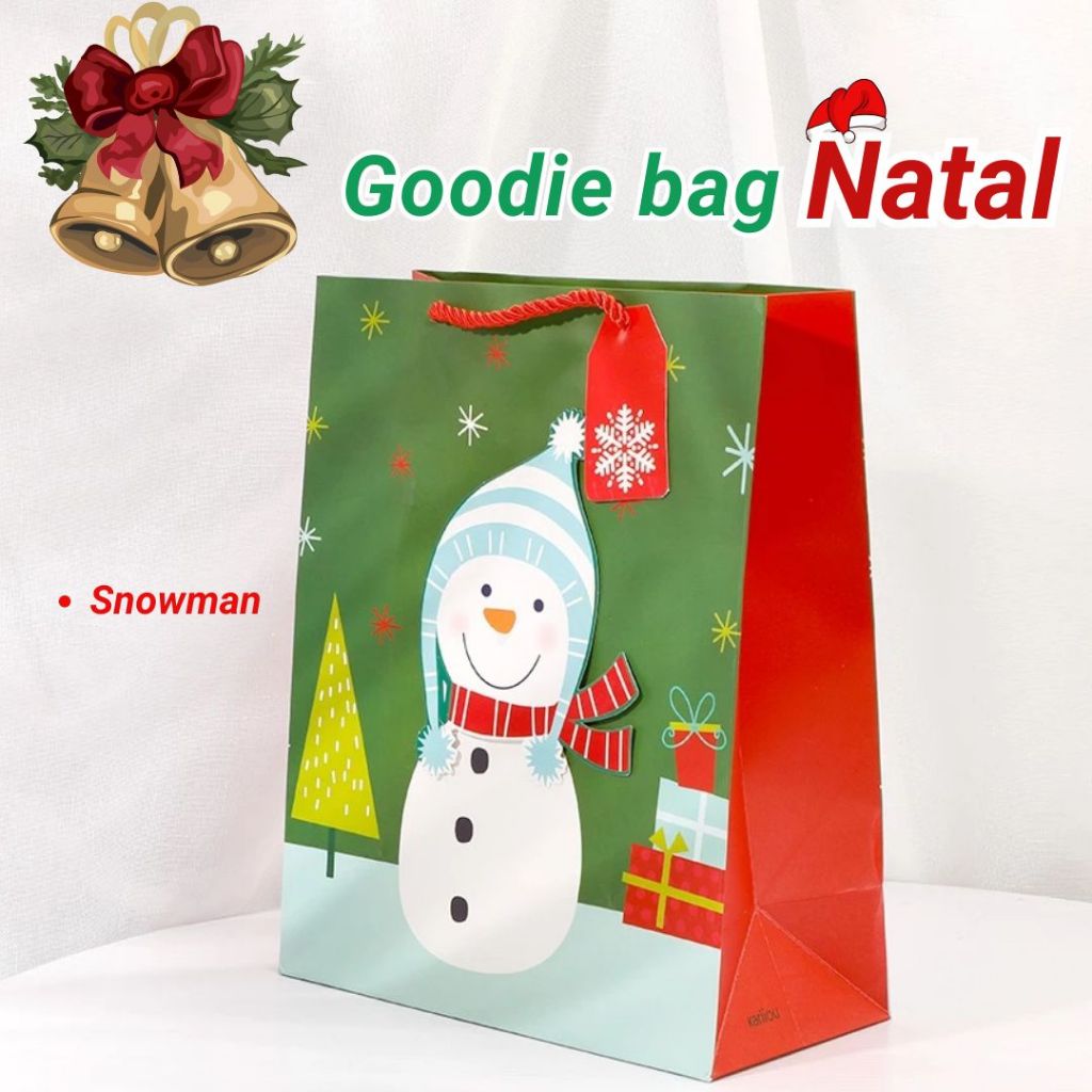 

BENCO Goodie Bag Natal Snowman Awet dan Bahan Tebal