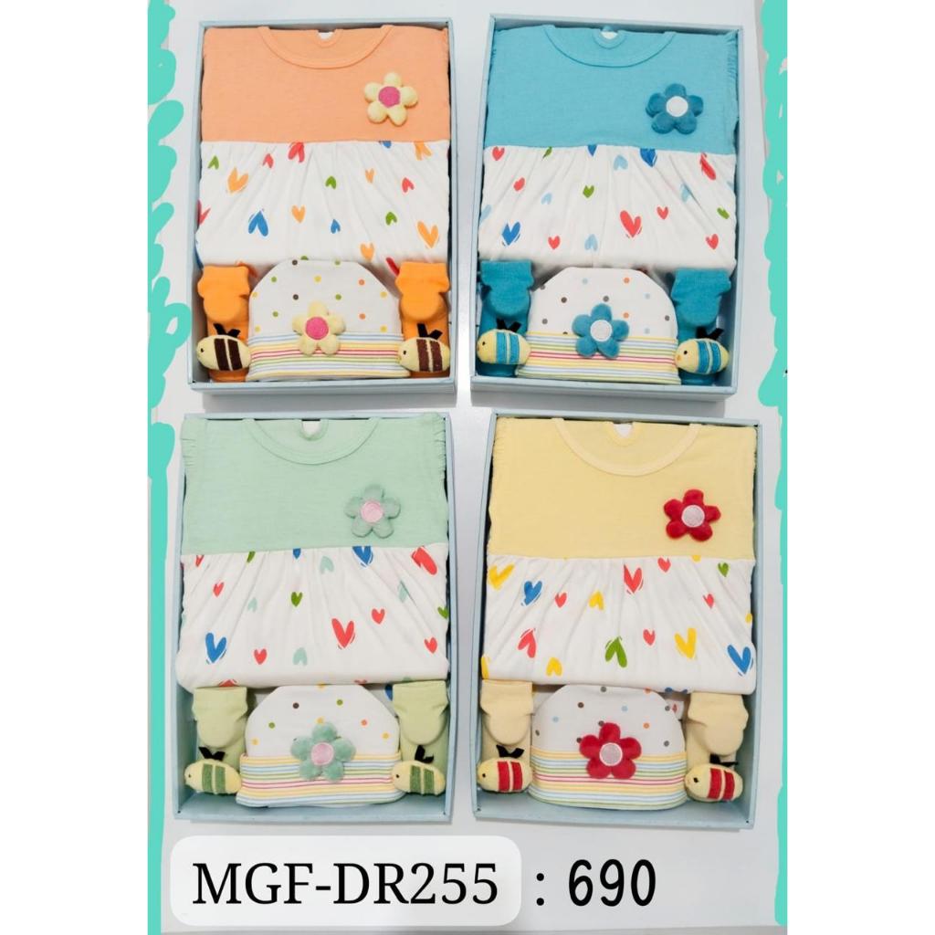 Mamimu Gift Set Dress Topi Kaos kaki - Dress Baby Girl
